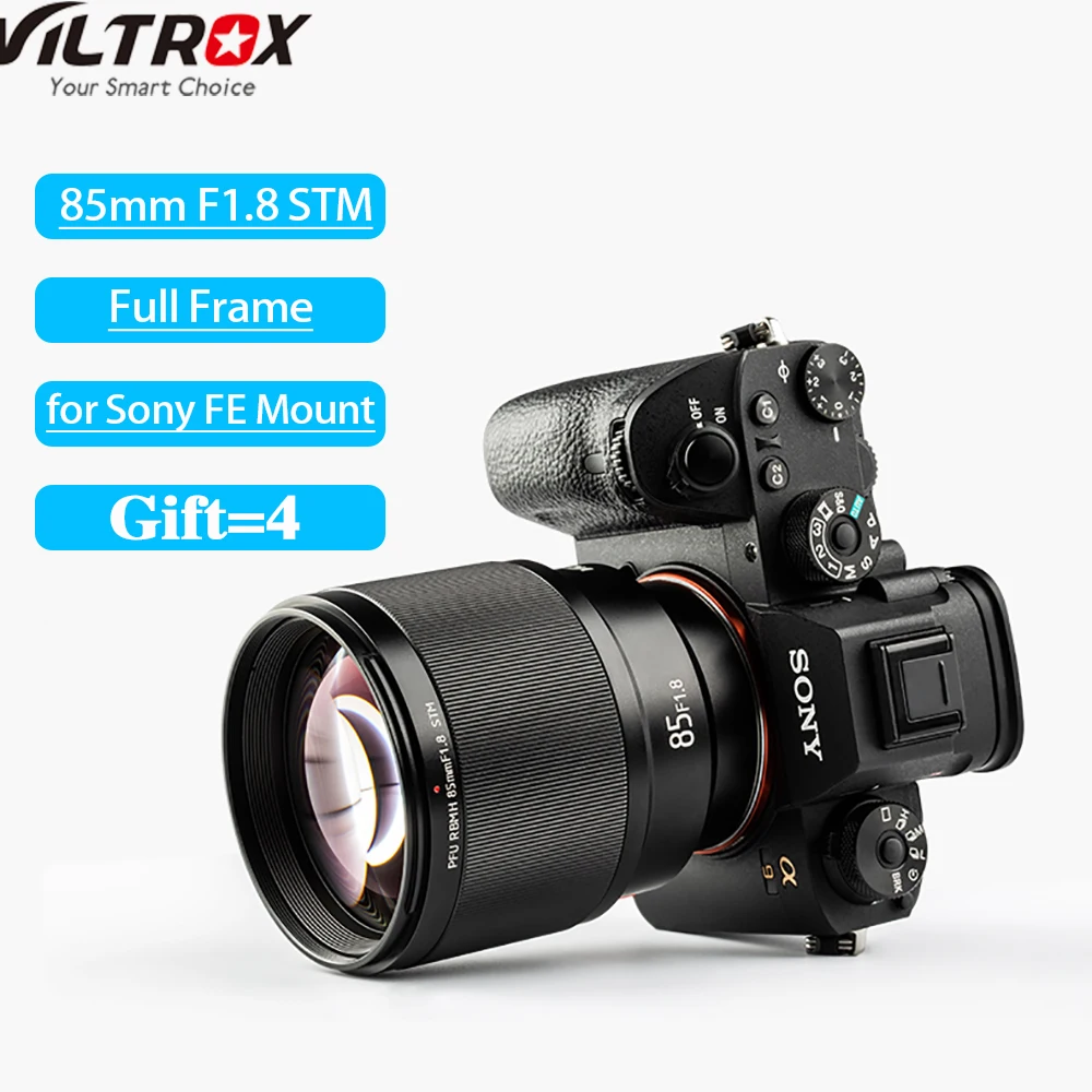 Объектив камеры VILTROX PFU RBMH 85 мм F1.8 STM объектив с автофокусом для портретной съемки Sonny E Mount A9 A7R3 A7M3 A73 A6400 A6000 Lentes