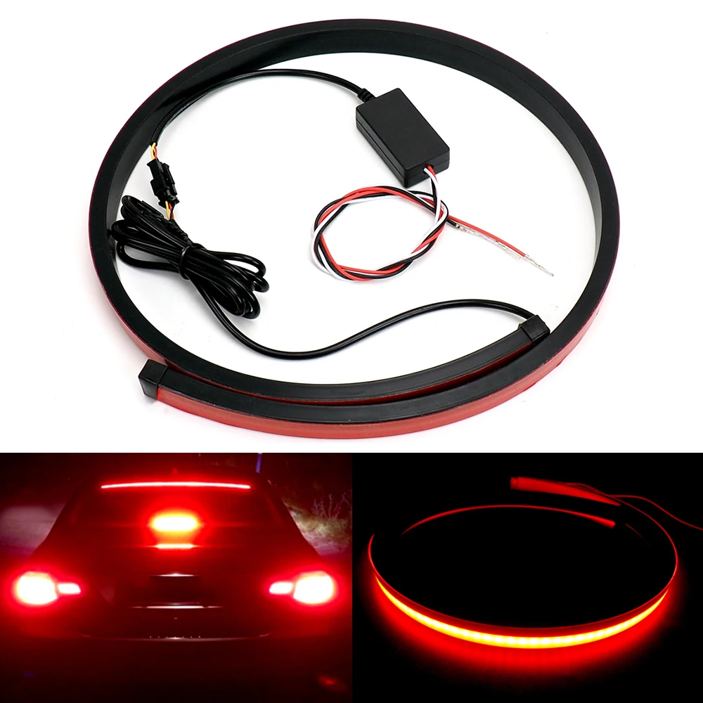 

180PCS LED Red Flowing Flashing Car Third Brake Light 12V 24V High Mount Stop Rear Tail Warning Light Lamp Third 3RD Brake Light