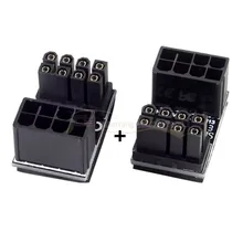 ATX 8Pin Female to 6pin Male 180 градусов AngledPower card для настольных компьютеров Видеокарта адаптер кабель