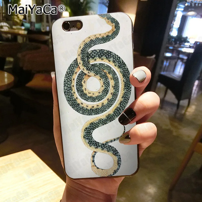 MaiYaCa Животное змея и папоротник чехол Защитный чехол для телефона s Coque Capa для Apple iphone 11 pro 8 7 66S Plus X 55S SE XS XR XS MAX - Цвет: 7