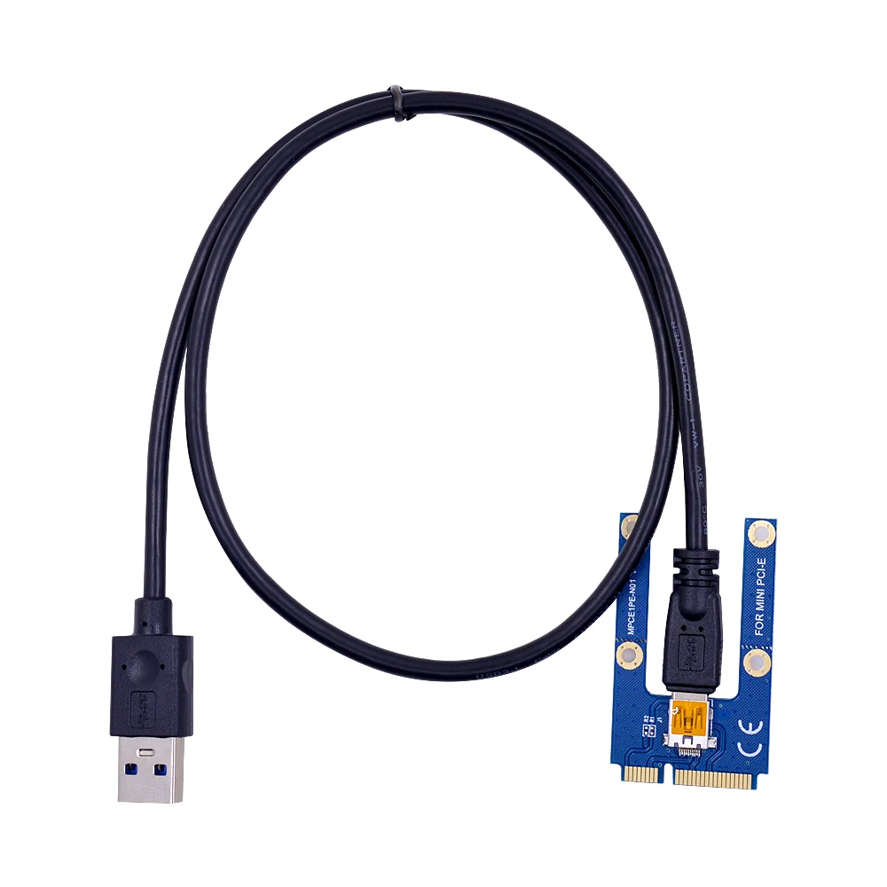 CHIPAL 10 шт. Mini PCI E к 16X Riser Card 0 6 M USB 3 кабель для EXP GDC ноутбука внешняя видеокарта BTC Miner