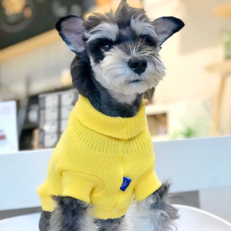 Теплая одежда для собак осень-зима домашние животные одежда для собак Йоркшир свитер для собаки Французский бульдог средняя Большая