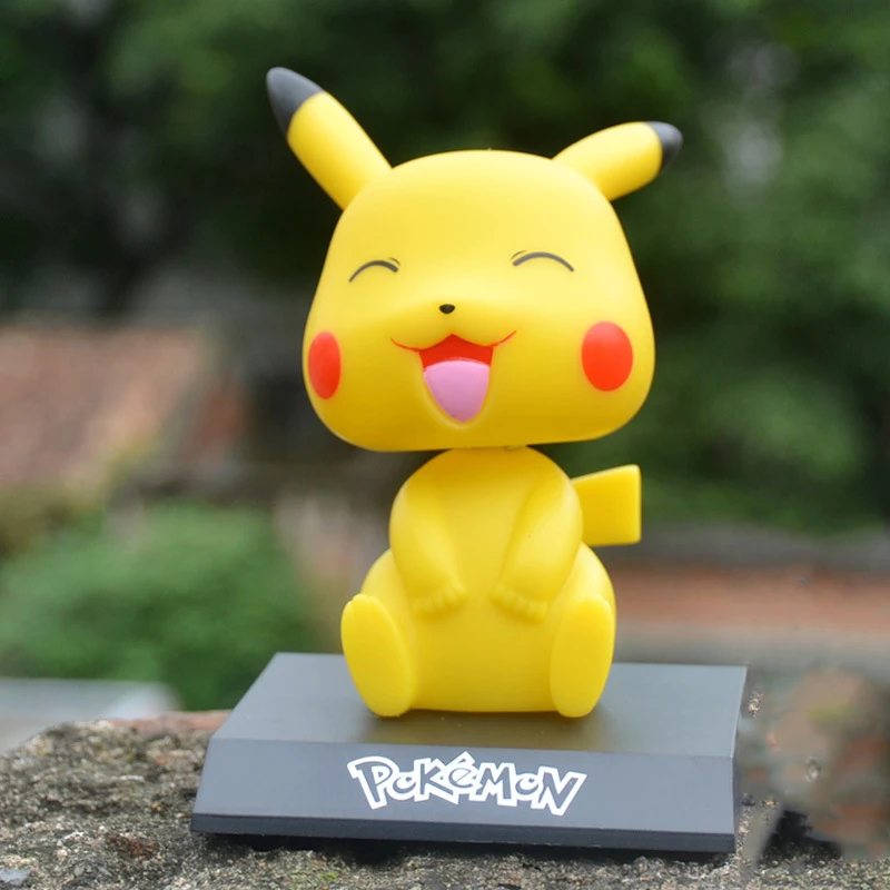 Японский стиль, милые игрушки Lawaii Pikachu с подвижной головой, кукла, украшение автомобиля, аксессуары для украшения дома, Современная фея, миниатюрная Статуэтка