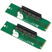2pcs/Set M.2 NGFF SSD Male to PCI-e Express 4X Female Converter Adapter m2 riser Card with 4pin molex power Supply Cable