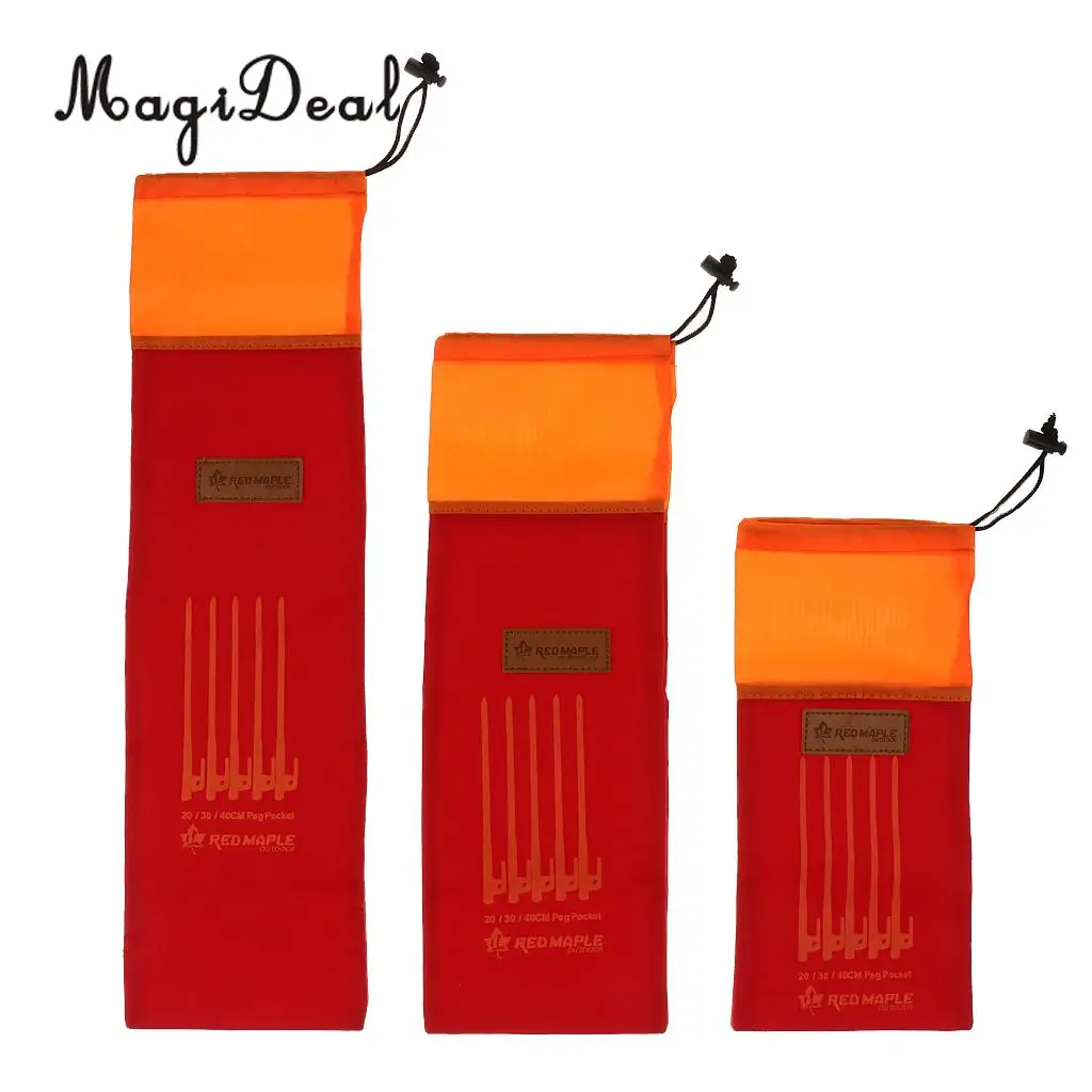 

MagiDeal Portable Outdoor Camping Tent Pegs Nails Stake Storage Drawstring Bag Case Pouch S/M/L for Travel Hiking Fishing Sports