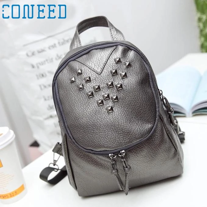 

Charming Nice CONEED Best Gift Women Fashion Rivet Trvel Stchel School bag Backpacks Y35