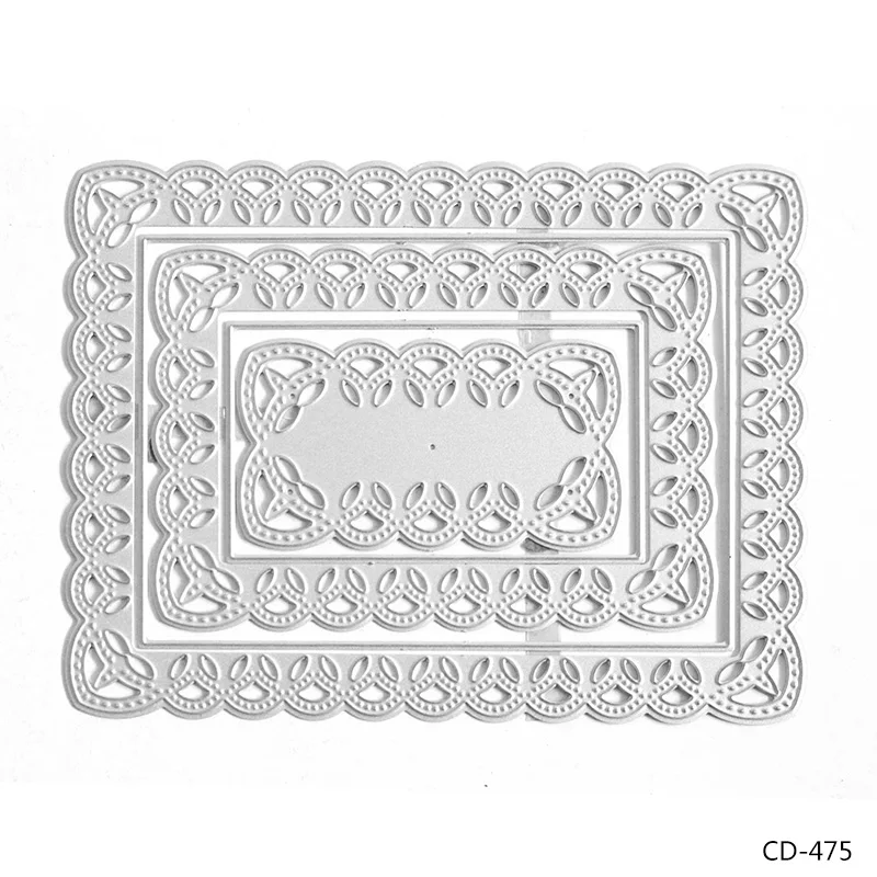 

AZSG Rectangle Frame Metal Cutting Dies for DIY Scrapbooking Photo Album Decoretive DIY Paper Card Embossing Stencial