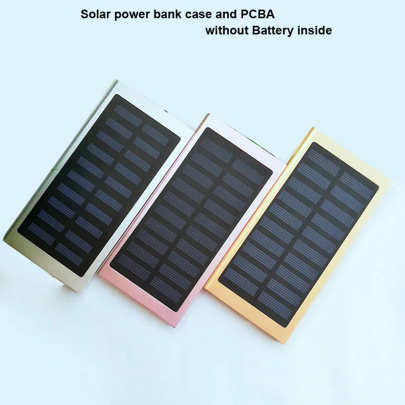 slim Solar energy power bank storage case houser and with PCBA
