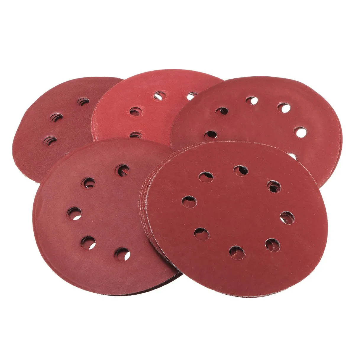25 шт./компл. " 8 отверстий Флокирование шлифование наждачной бумагой диски темно-Красного цвета для бусы из деревянных бусин для полировки