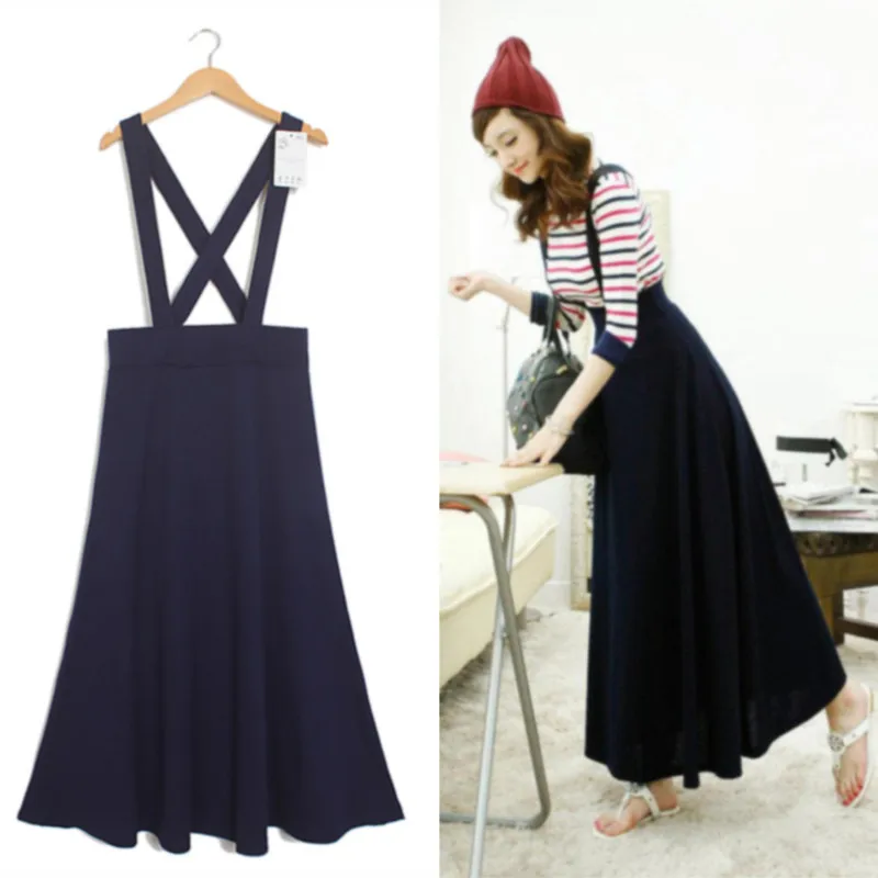 

2013 autumn and winter vintage gentlewomen half-length full dress slim braces skirt female