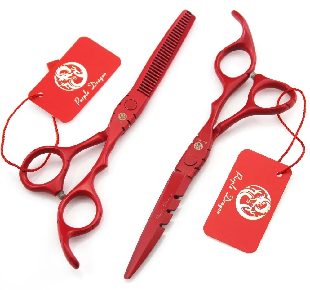 508 5.5'' TOP GRADE Red Hairdressing Scissors JP 440C 62HRC Home