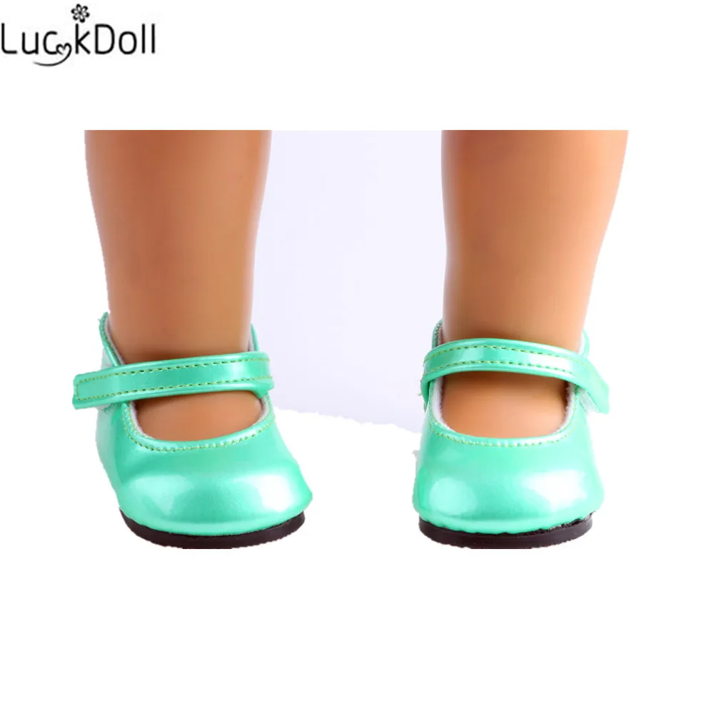 Luckdoll круглый небольшие кожаные ботинки для 18 дюйма американские куклы, Детская лучший праздник подарки