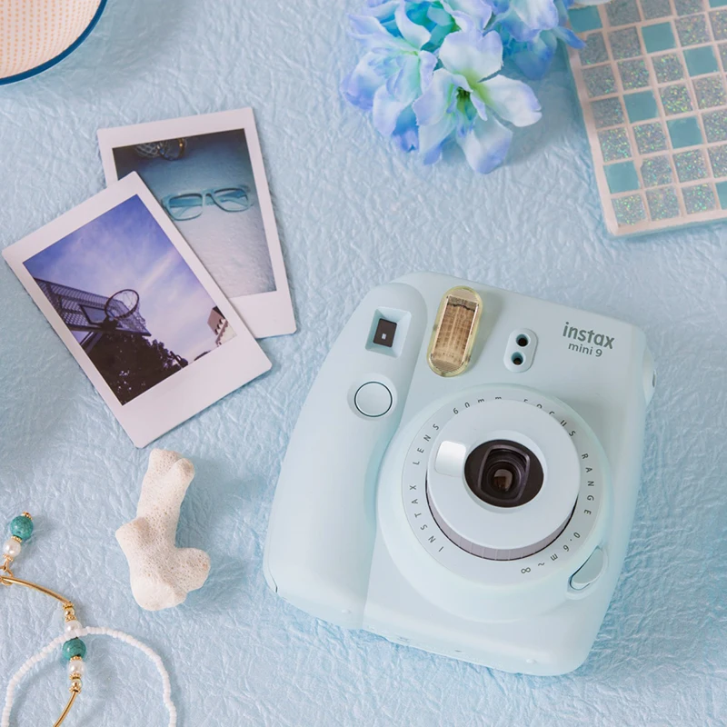 Fujifilm Instax Mini 9 мгновенный лед синяя камера + Fuji белый край 80 пленка простое