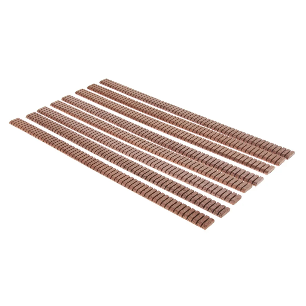 Tooyful Pack of 8 Sapele Softer Arc Guitar Edge Inlay Strips Connect Sideplate Backboard Musical Instrument Parts