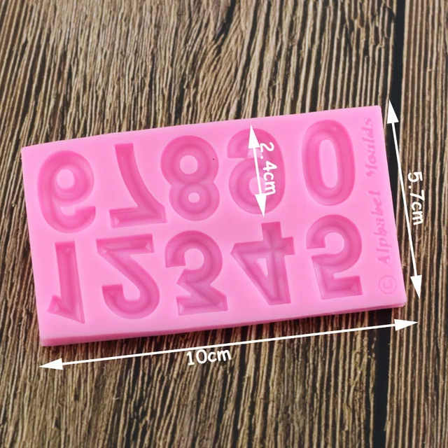 3D Szám 0-9 Digitális Szilikon Formák Baba Születésnapi Cupcake Topper Fondant Sütemény Díszítő Szerszámok Cukorkás Csokoládé Gumpaste Penészek - Image 2