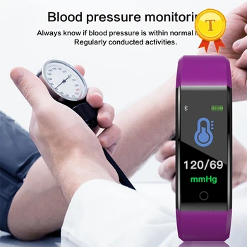 

elder gift Health Smart Band Heart Rate Fitness Tracker Waterproof Color touch Screen wristband bracelet with long time standby