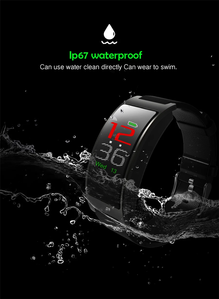 2018 CK11C Smart Bracelet band blood pressure Heart Rate Tracker Passometer CK11S Sport Fitness Bluetooth Smart Wristband