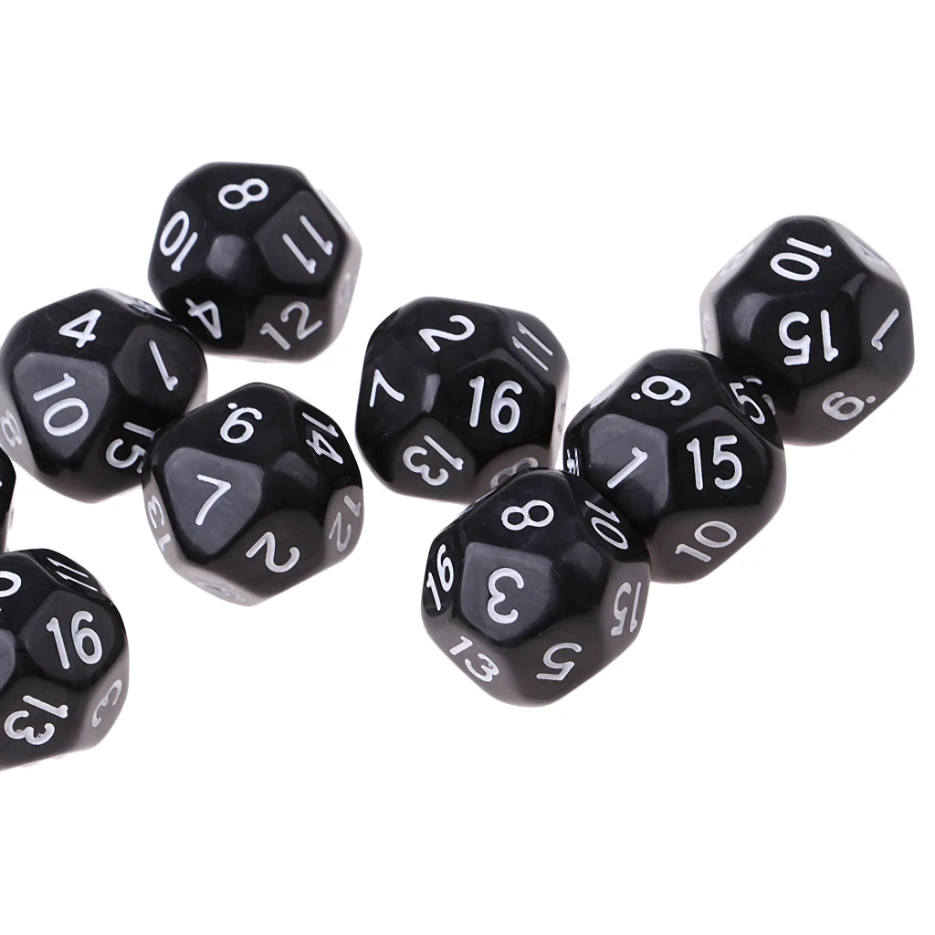 MagiDeal 20pcs/set Polyhedral D16 Dice for DND RPG MTG Role Playing Board Game Accessories Dungeons and Dragons Game Dice