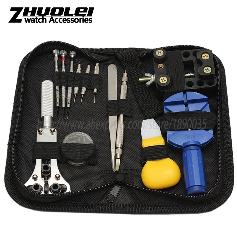 

Free shipping 13/set New High Quality Practical table tool watch repair tool kit clock kit strap down the bottom opener