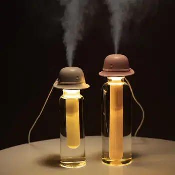 

Hot Portable USB 4 Colors Scaleable Hat Humidifier with LED Removable Sponge Stick Ultrasonic Diffuse Night Light Air Humidifier
