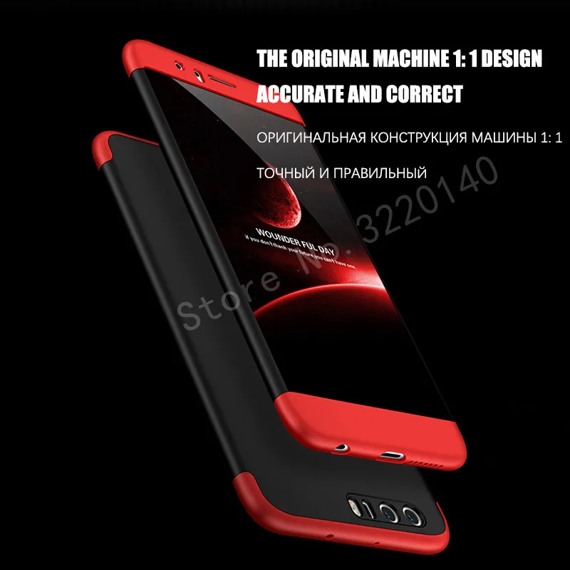Full Body Armor Hard Back Phone Cover Case For Huawei P9 P10 P10 Plus Case For p8 lite 2017 Shockproof Shell For honor 9 8 lite6