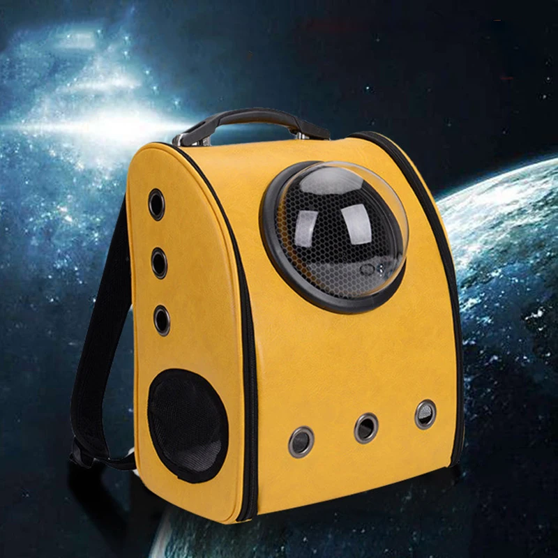 Space Capsule Backpack Dog Cat Pet Safety Carrier Breathable Outside