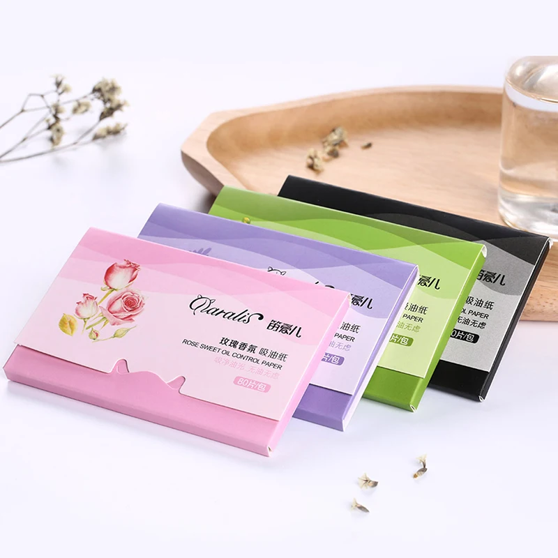 

1Pack=80pcs Protable Facial Absorbent Paper Oil Control Wipes Green Tea Absorbing Sheet Matcha Oily Face Blotting Matting Tissue