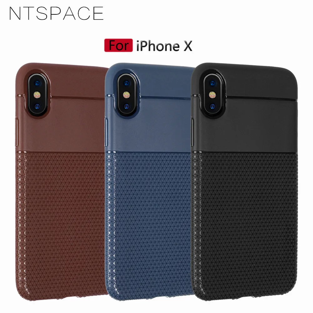 Чехол для телефона из углеродного волокна NTSPACE iPhone X XR XS Max Мягкий Силиконовый