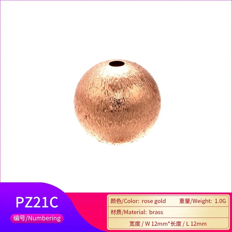 ZHUKOU 5 шт. 12x12 мм лучшего качества латунь Кубического Циркония Круглый разделительные бусины для самостоятельного изготовления ювелирных изделий, смешанные Цвет, модель: PZ21 - Цвет: Розовый