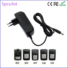 4 шт. лот переменного тока 110-240 В вход DC 12 В/1A выход ЕС/AU/ US/UK Стандартный адаптер питания для камеры наблюдения