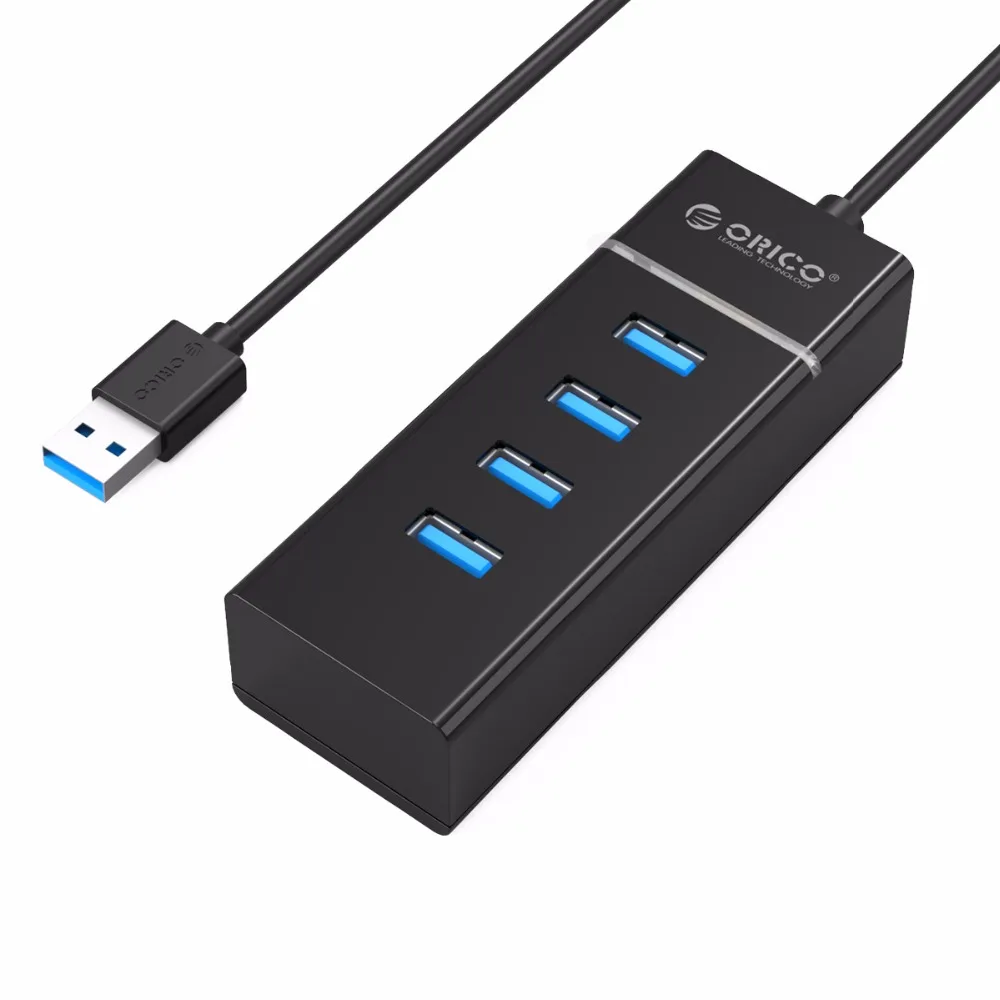 ORICO usb-хаб, мульти USB 3,0, концентратор, высокая скорость, 5 Гбит/с, 4 порта, разветвитель, 30 см, микро кабель, несколько USB портов, расширитель для ПК, компьютера