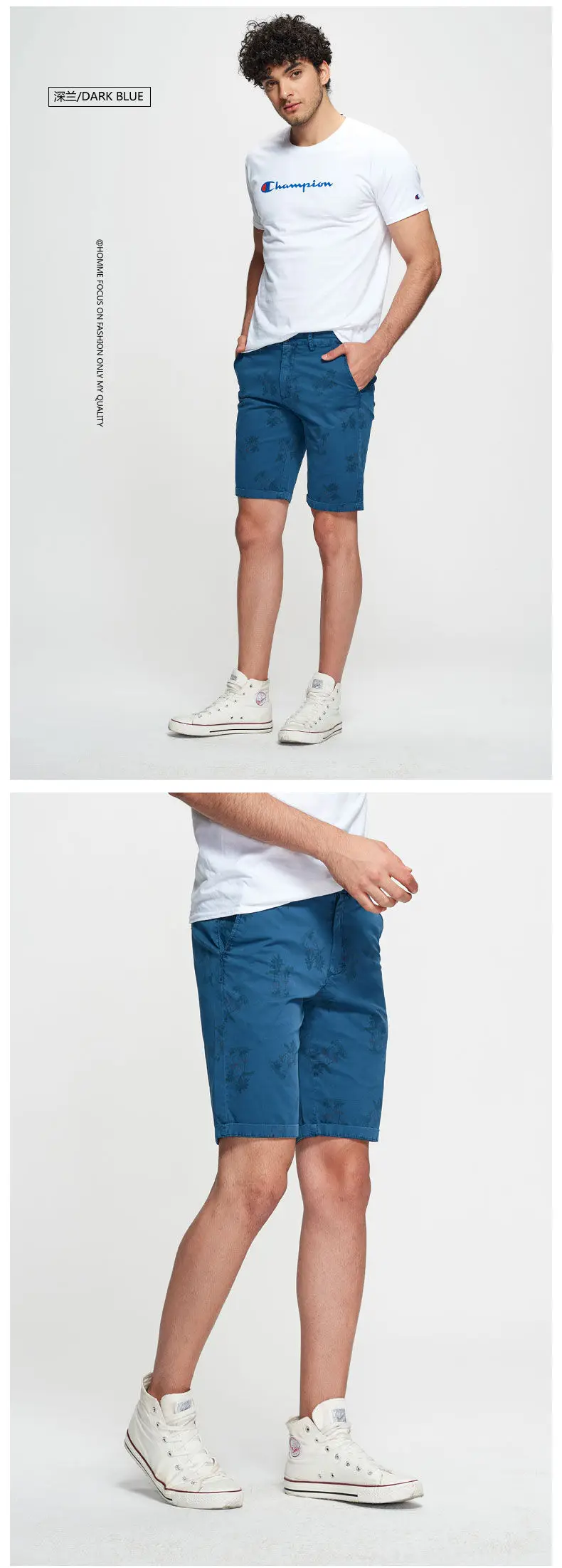 Quality Cotton Shorts Male Summer Casual Print Travel Shorts Men Washed Cargo Men Short Pants Fitted Size Brand Chinese Clothing 03