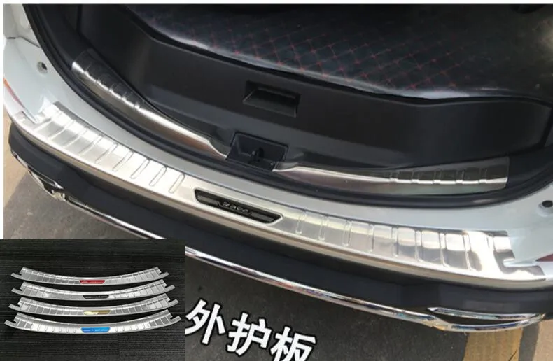

For Toyota RAV4 AX40 2016 2017 2018 High Quality 304 Stainless Steel Rear Bumper Trunk Guard Door Sill Plate Car Accessories
