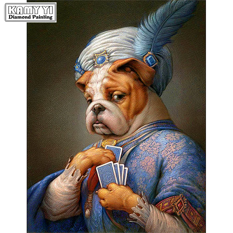 

Full Drill Square Diamond 5D DIY Diamond Painting"Mr. dog"Diamond Embroidery Cross Stitch Rhinestone Mosaic Painting