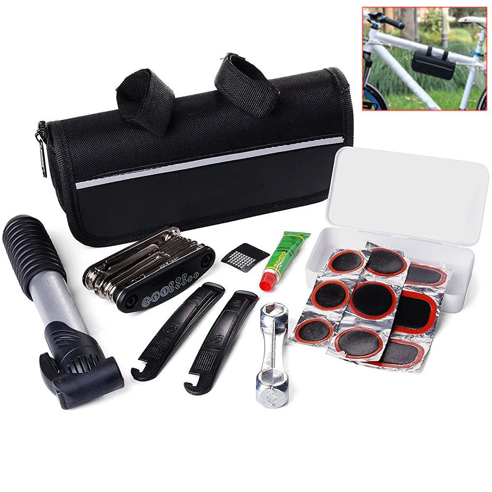 16in1 Multi-function Bike Bicycle Cycling Tool Repair Kit Set With Pump&Bag Foldable portable durable outdoor Essential tools 15 16in1 Multi-function Bike Bicycle Cycling Tool Repair Kit Set With Pump&Bag Foldable portable durable outdoor Essential tools 15