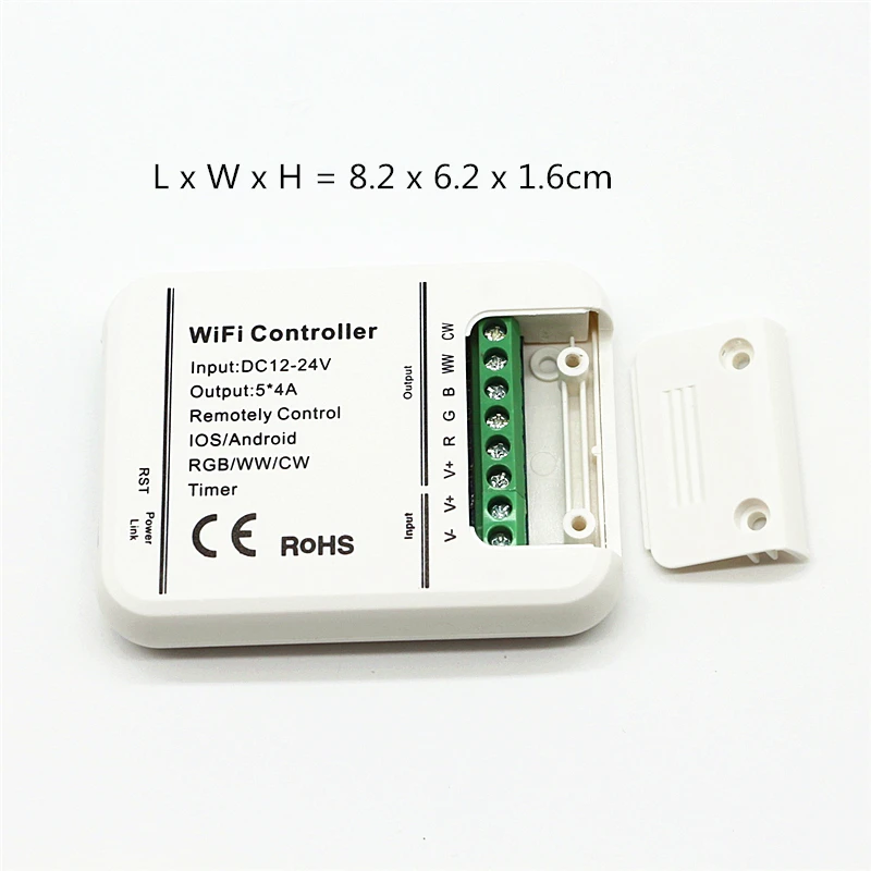 Оригинальный 16 миллионов цветов Wifi 5 каналов RGBW/WW/CW led контроллер для смартфона