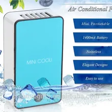USB охлаждения мини Батарея Перезаряжаемые карман Bladeless вентилятор воздуха Охлаждающий вентилятор кондиционер офис вентилятор