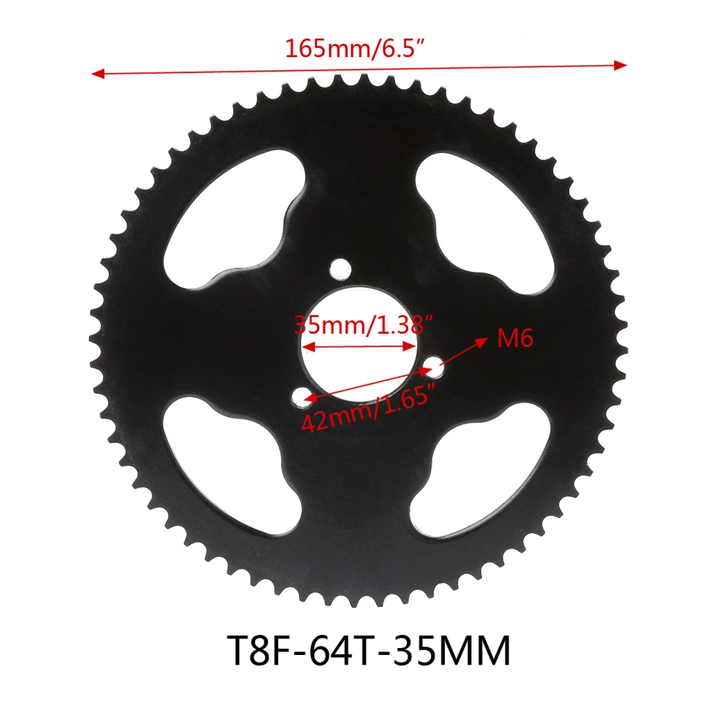 Мотоцикл Задняя звездочка шестерни T8F отверстие внутренний диаметр 35 мм 54T 64T Мото части - Цвет: 64T