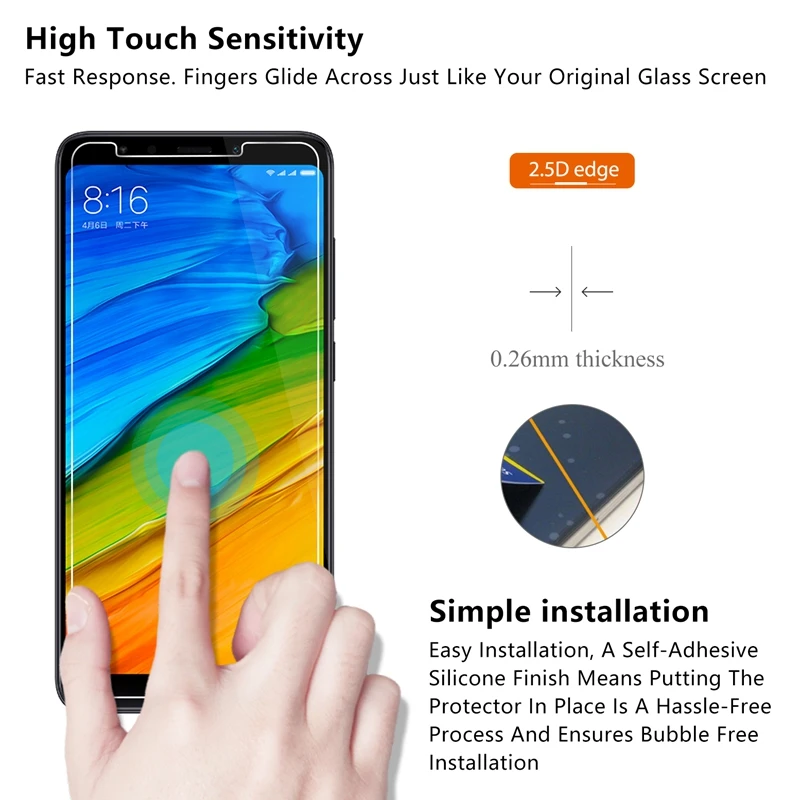 10 шт./лот Премиум закаленное Стекло для Xiaomi Redmi 5 плюс 99 дюймов Экран протектор