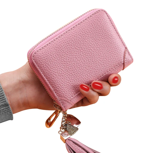 Women Card Holder Business Credit ID Card Holder Genuine Leather Wallet