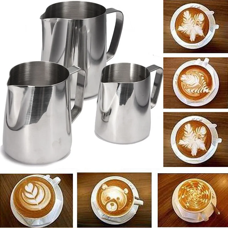 ستانلس ستيل كرافت القهوة مزبد الحليب اتيه إبريق إبريق مطبخ أدوات coffeeware إسبرسو 350/600/1000 ملليلتر ستانلس ستيل كرافت القهوة مزبد الحليب اتيه إبريق إبريق مطبخ أدوات coffeeware إسبرسو 350/600/1000 ملليلتر