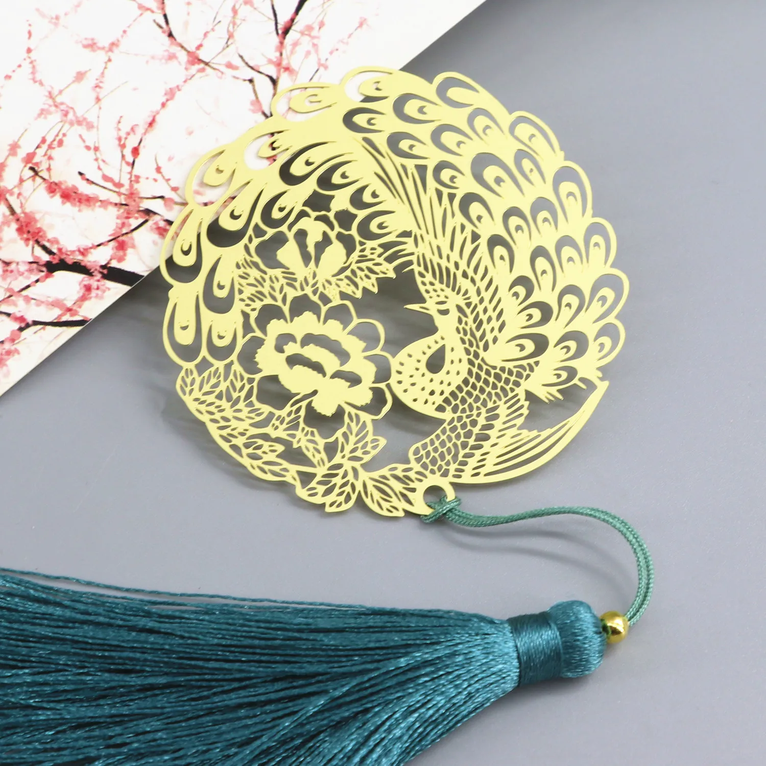 1 шт. Павлин Металл Латунь полые кисточки закладки для девочек художественная Изысканная культура подарки на день рождения Подарочная коробка