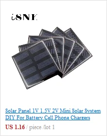 6V Панели солнечные со светодиодной подсветкой из 30/100/200 см провода Мини Солнечная Системы "сделай сам" для Батарея сотовый телефон Зарядное устройство 0,6 Вт 1 Вт 1,1 Вт 2 Вт 3 Вт 3,5 W 4,5 W солнечных батарей