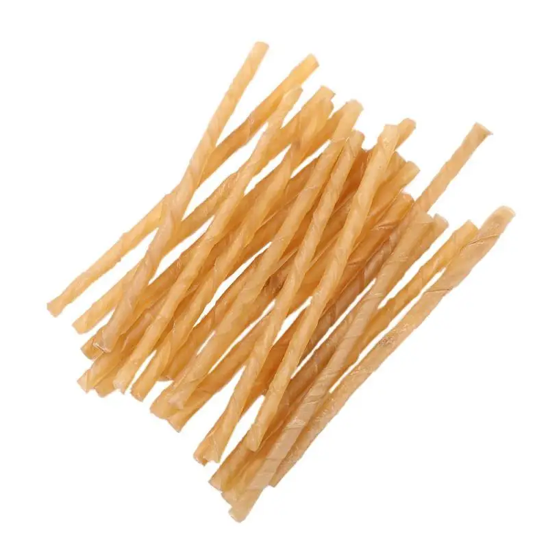

20pcs Dog Snacks Molar Stick Chew Toy Puppy Cowhide Roll Safety Pet Cowhide Roll Cleaning Teeth Toys Puppy Pet Supplies