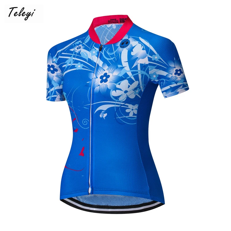 Teleyi Women Cycling Jersey Shirt 2017 Outdoor Cycling Clothing Summer