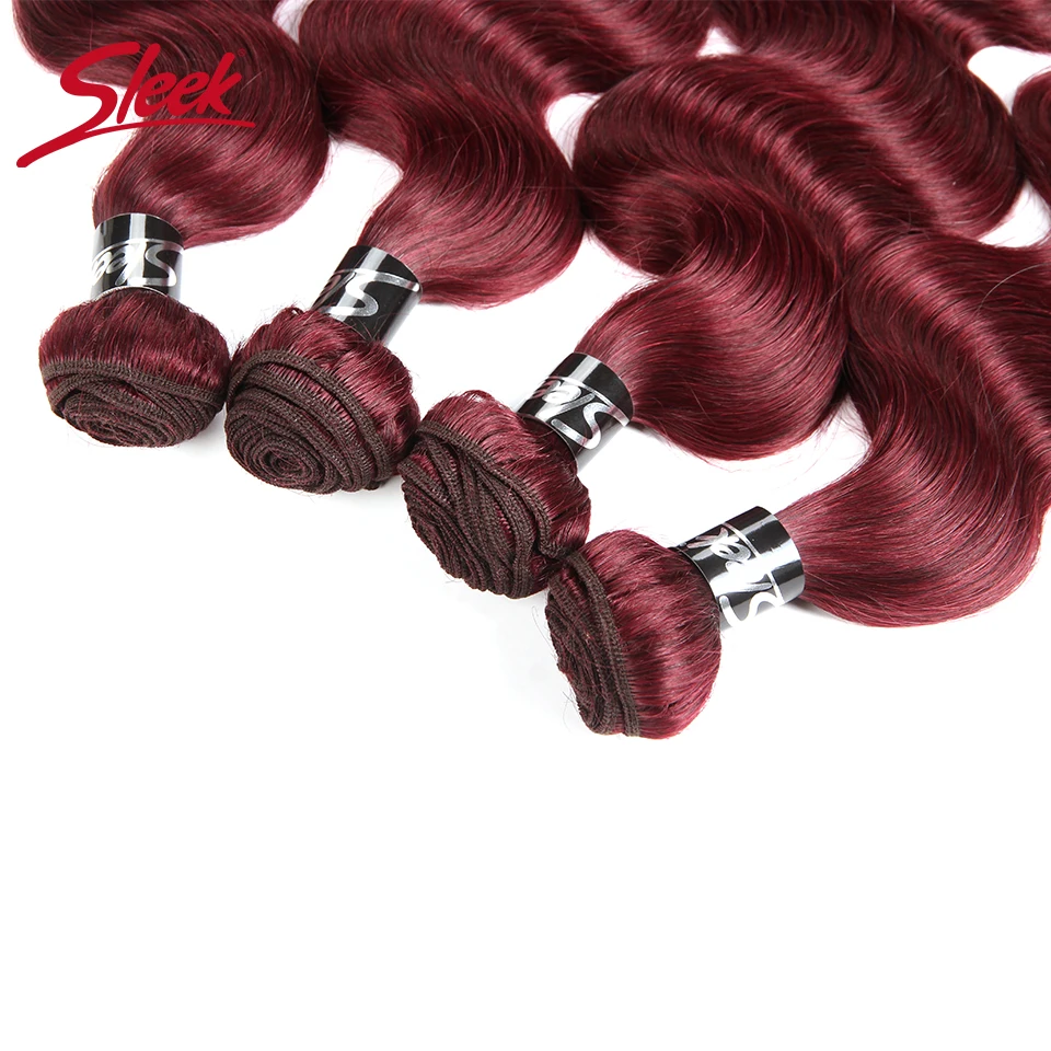 Sleek Remy Human Hair Bundles Pre-colored 99J/27# color  613# Brazilian Body Wave Hair Bundles Natural Human Hair Weave Bundles
