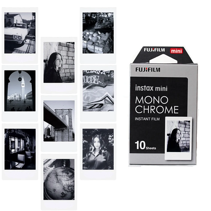 kip slang Noordoosten Fujifilm Instax Mini Film Monochrome | Polaroid Instax Mini 9 Film Paper -  New 10pcs - Aliexpress