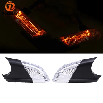 

POSSBAY Car Rear View Side Mirror Turn Signal Light Left/Right Lamp for Volkswagen Polo Classic 2008-2009 Amber Indicator Lamps