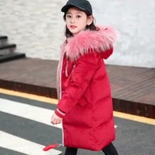 2019 New Children Down Coats Girls Thickened Warm Long Jacket White Duck Down Feather Big Girl Winter Coat with Big Fur цена 2019 New Children Down Coats Girls Thickened Warm Long Jacket White Duck Down Feather Big Girl Winter Coat with Big Fur цены онлайн