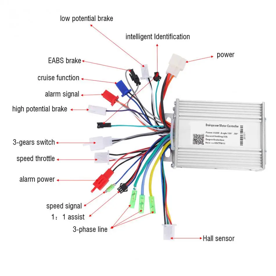 Cheap 24V/36V/48V/60V 450W Brushless Electric Bicycle Controller Accessory Part for Electric Bicycle Scooter E-bike 1 Cheap 24V/36V/48V/60V 450W Brushless Electric Bicycle Controller Accessory Part for Electric Bicycle Scooter E-bike 1